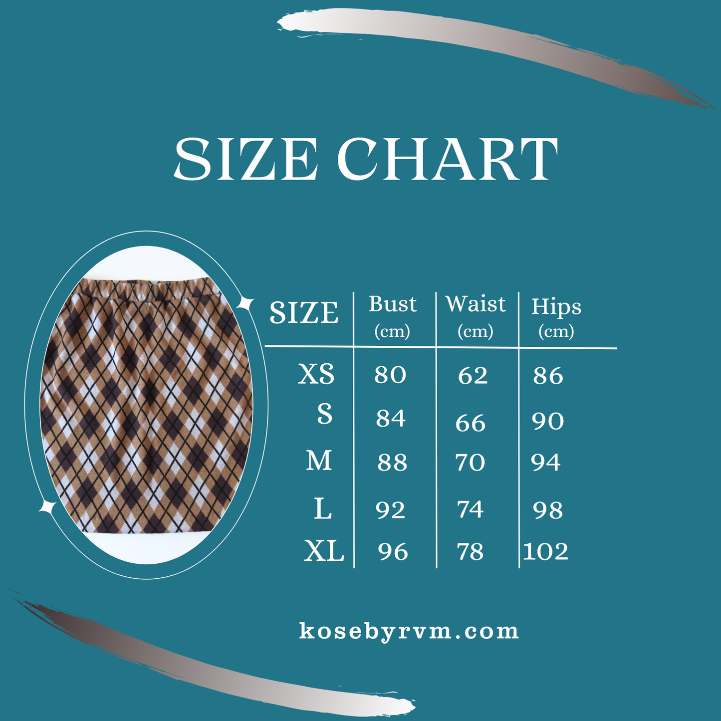 Argyle brown mini skirt