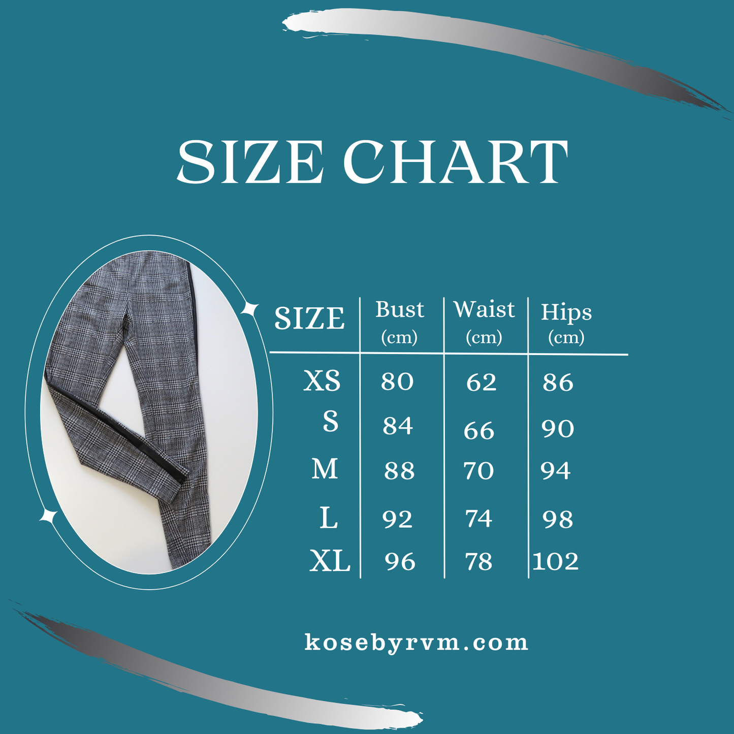 Black and white trouser