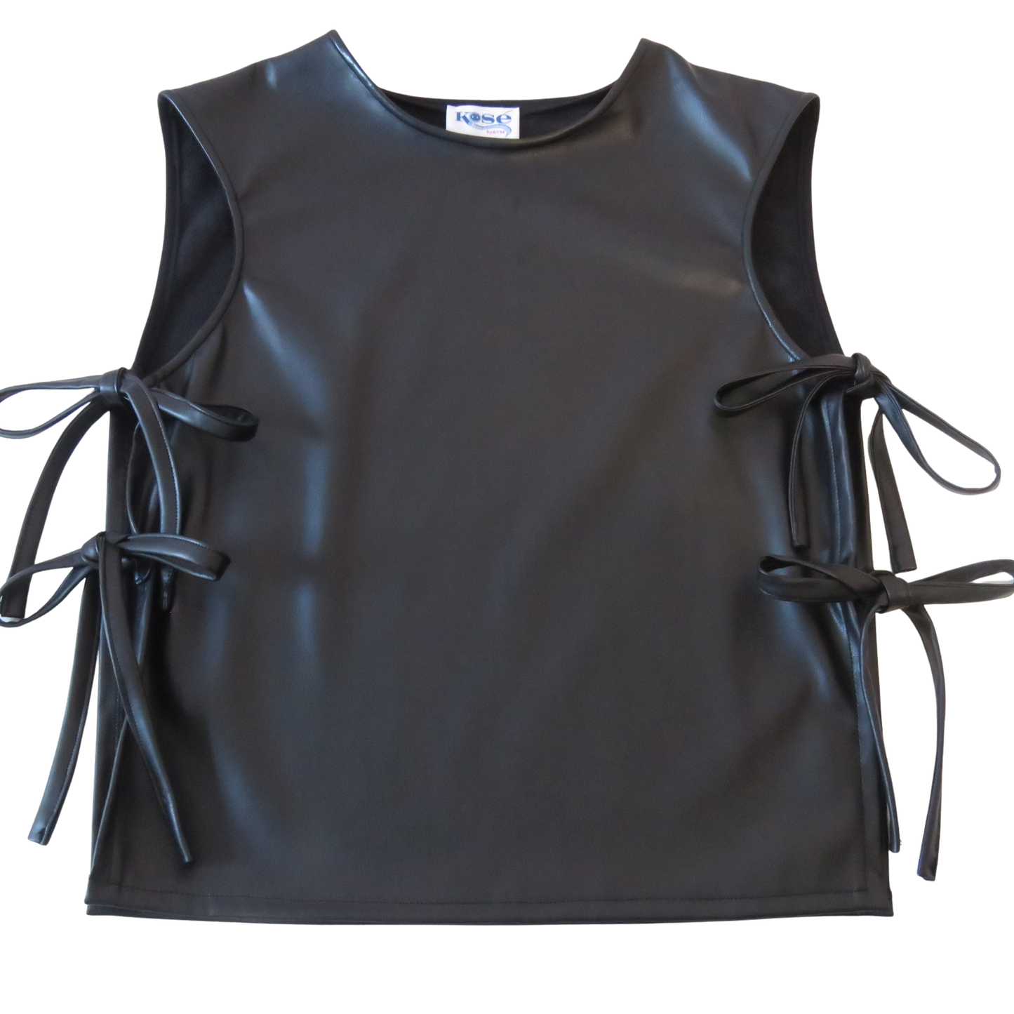 Black side tie top