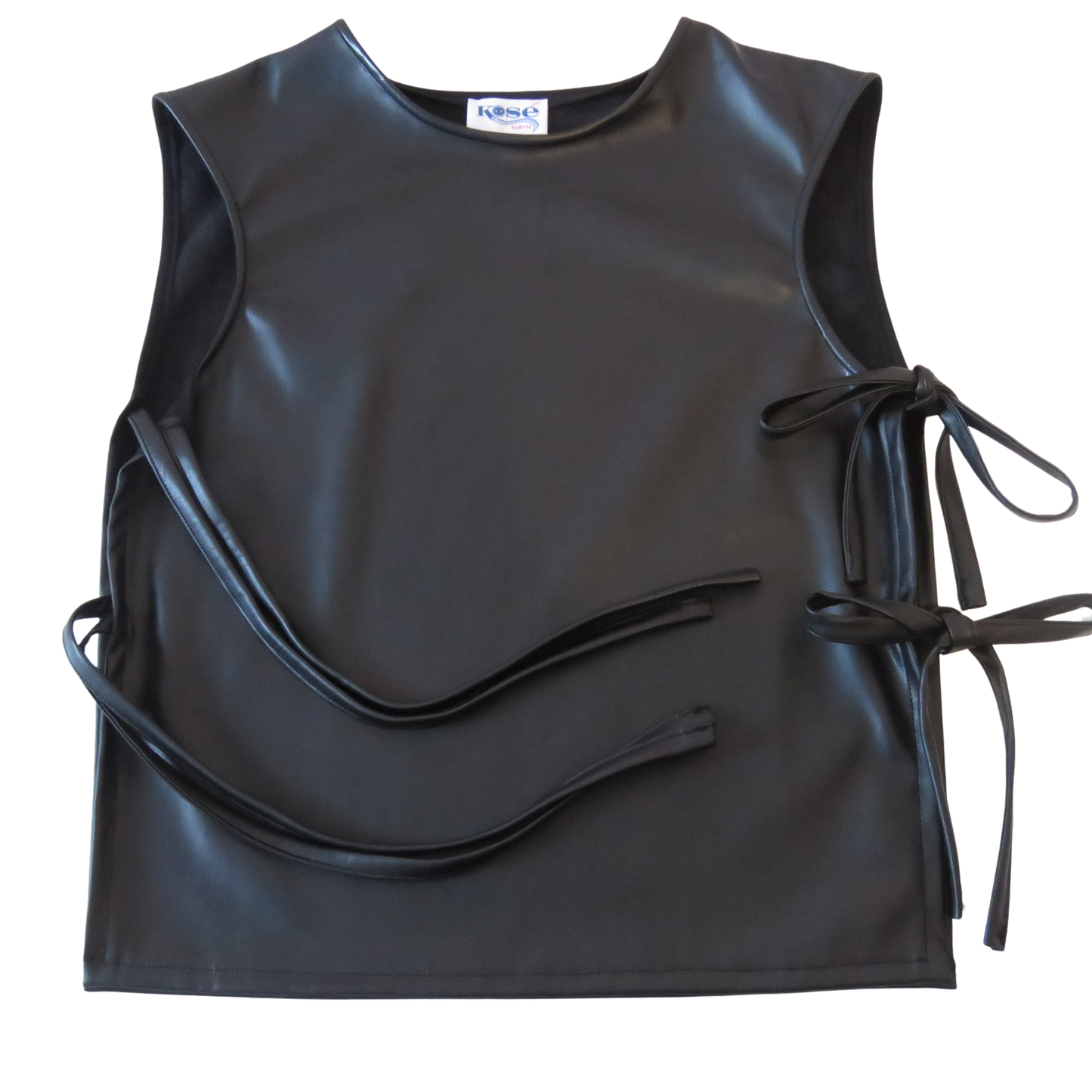 Black side tie top