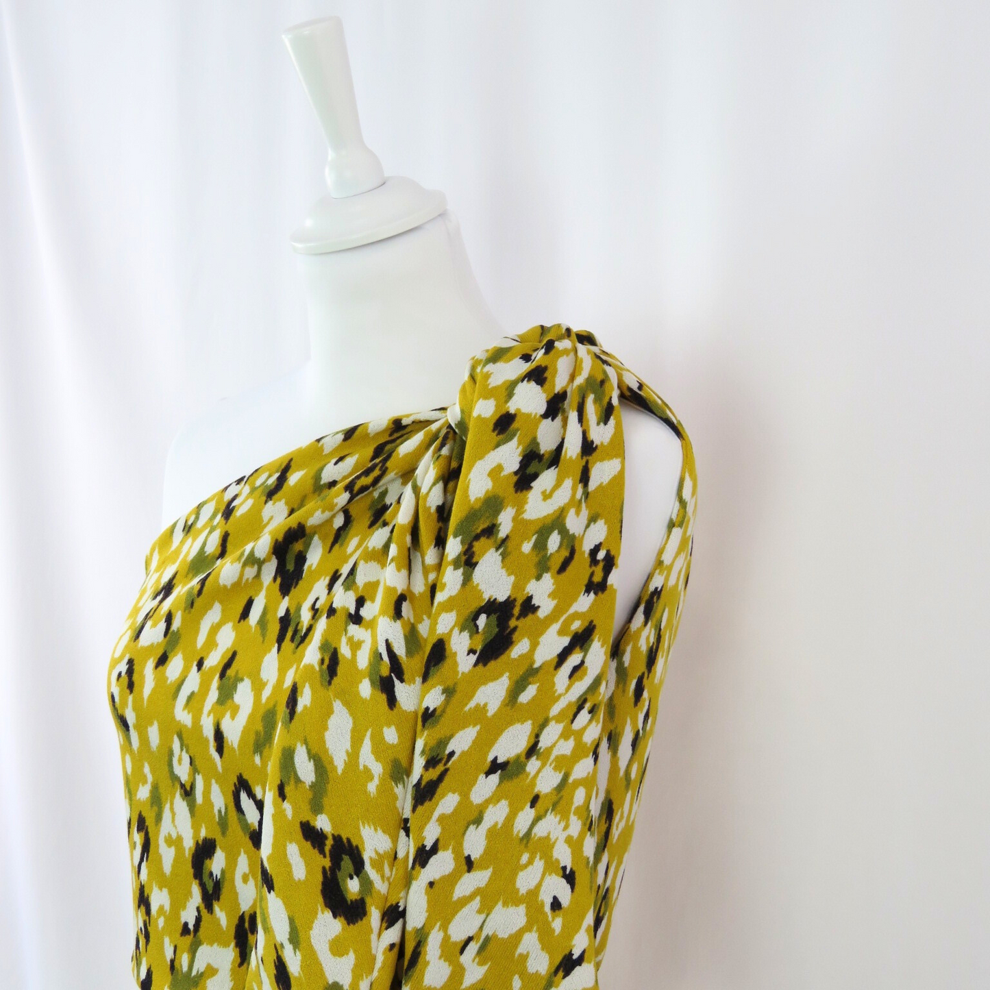 One shoulder jumpsuit panther print