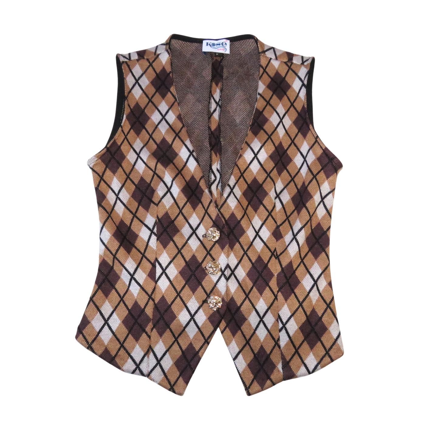 Argyle brown waistcoat