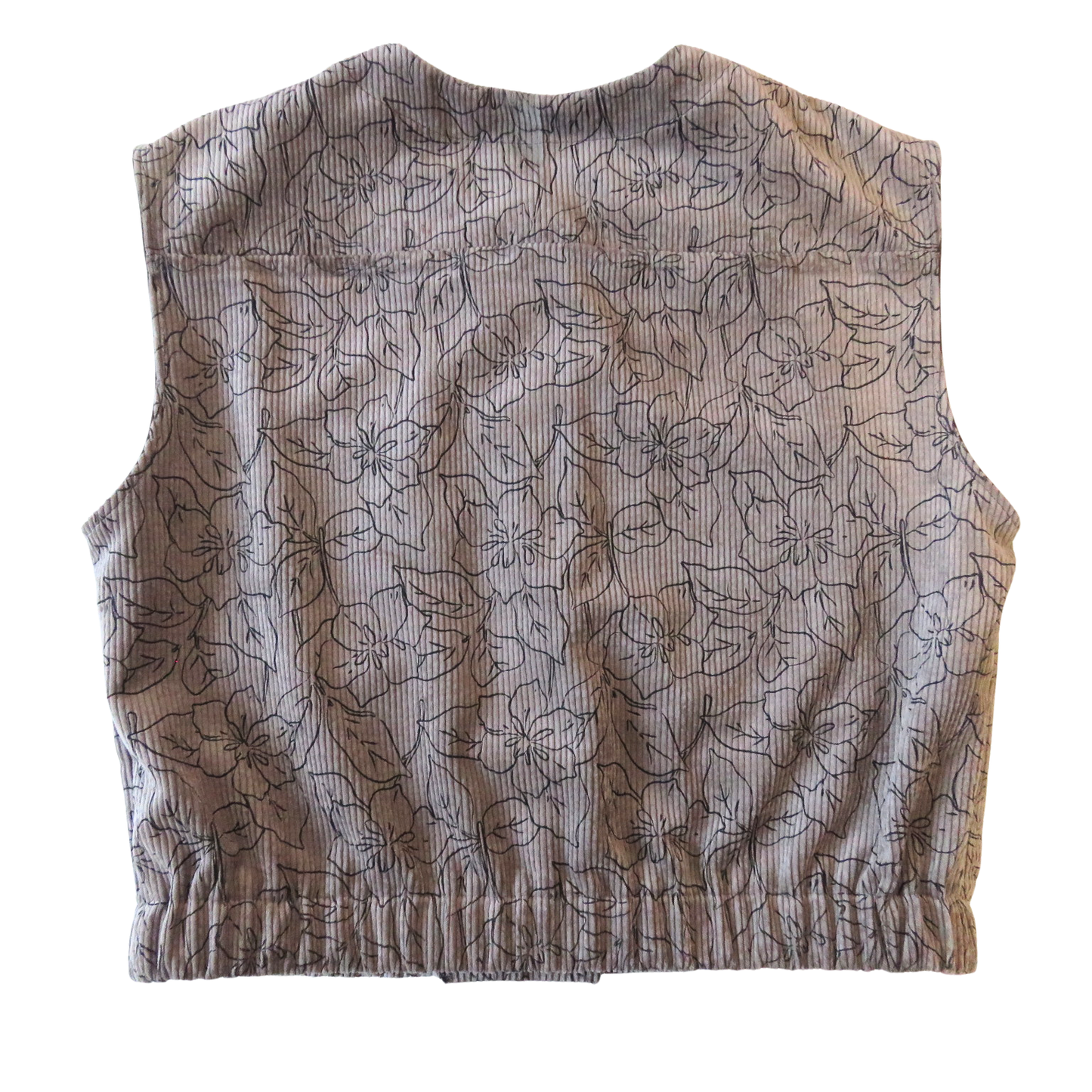 Floral corduroy vest
