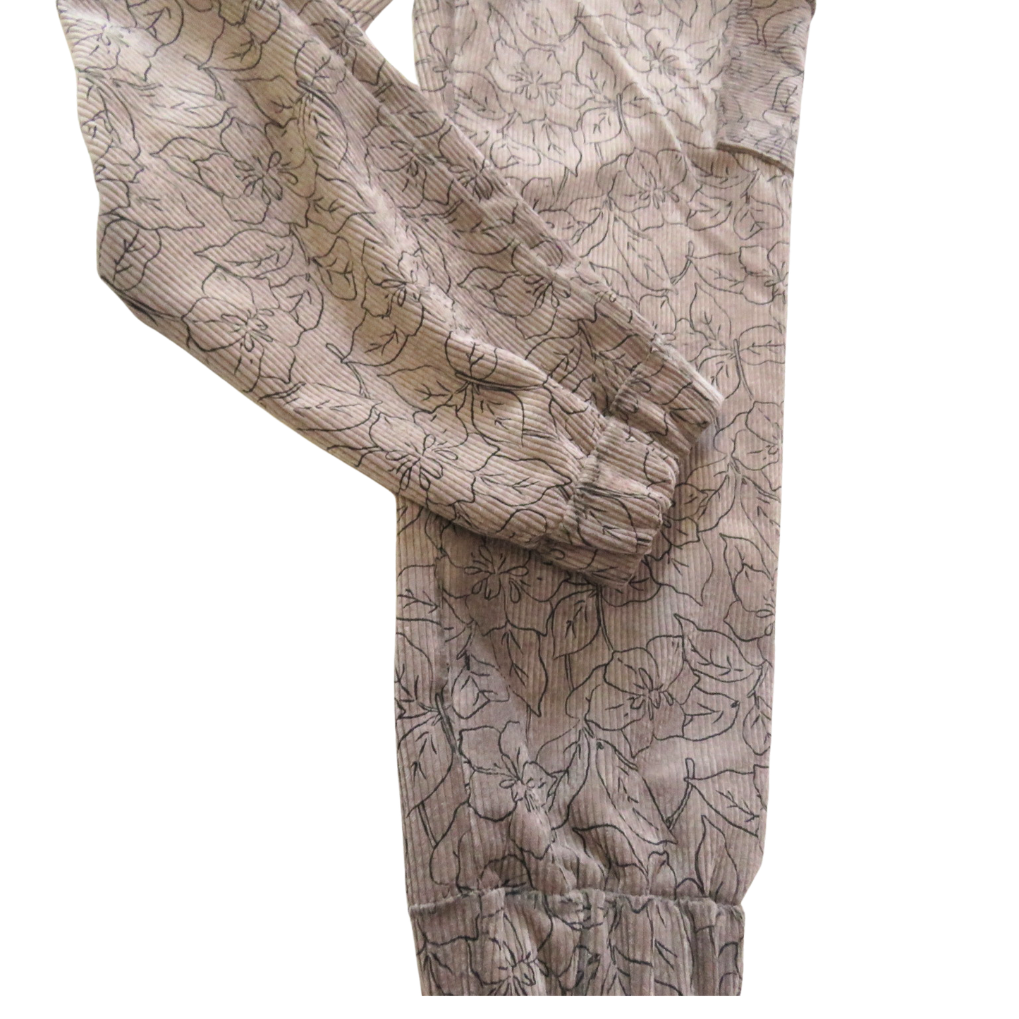 Floral corduroy cargo trouser
