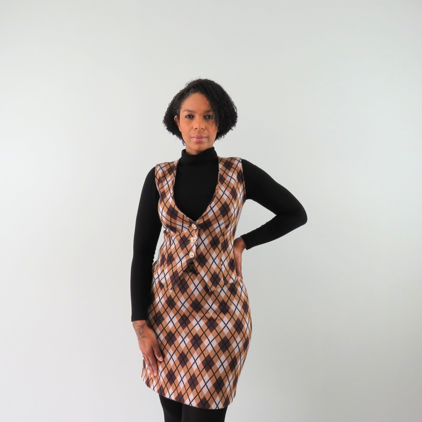 Argyle brown waistcoat