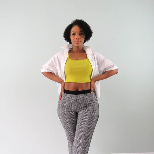 Black and white trouser